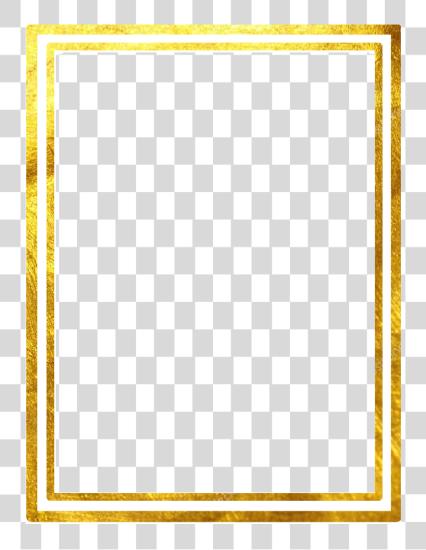 Download Double Line Square Gold Marco Frame Square Gold Borders PNG file