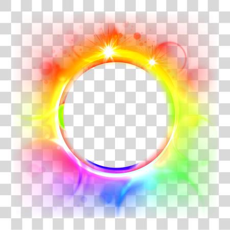 Download Decorative Glare Colorful Light Photoscape Border Round Colorful Circle Border PNG file