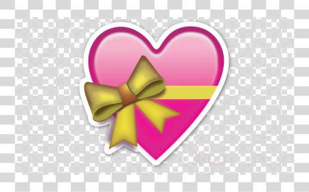 Download Emoji Heart Ribbon Flower Love Emoji Stickers Hearts PNG file