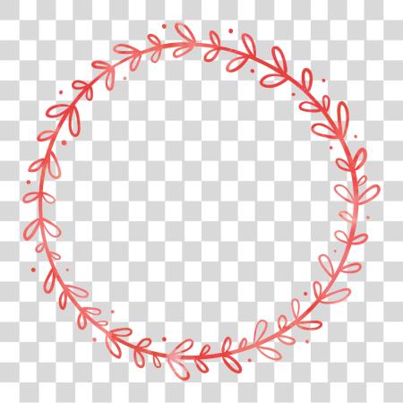 Download Red Stick Circle Flower Border Decoration Vector Flower Border Circle PNG file