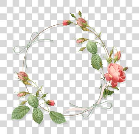 Download Watercolor Flowers Wreath Watercolor Watercolor Fox Round Flower Watercolor PNG file