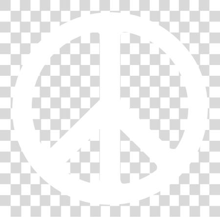 Download Peace Symbolism White Peace Sign On Black PNG file