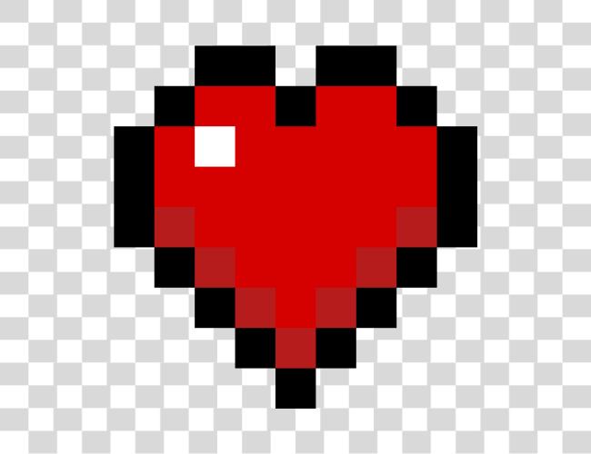 Download Heart Minecraft Pixel Heart Clip Art