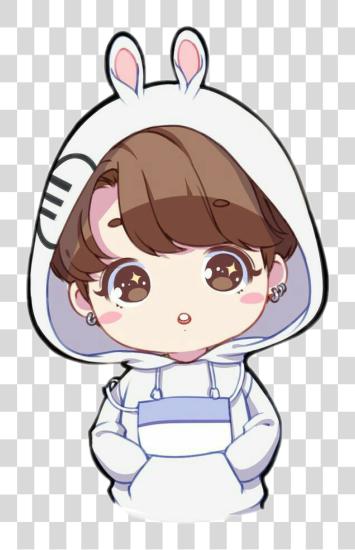 Download Kpop Chibi Cute Bts Jungkook Drawings PNG file