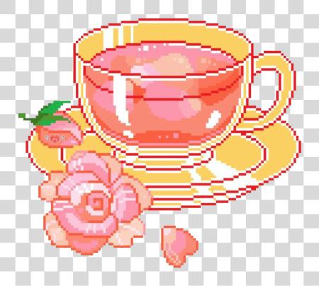 Download Teacup Pixel Cute Pixel Kawaii PNG file