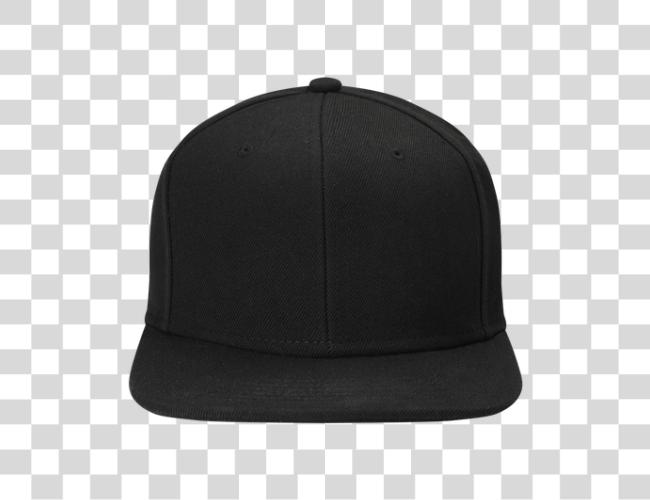 Download Directors Cap Black Unisex Flat Brim Snapback Gents Baseball Cap Clip Art