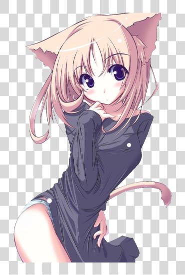 Download Anime Neko Girl Anime Cat Girl PNG file