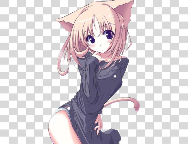 Download Anime Neko Girl Anime Cat Girl Clip Art