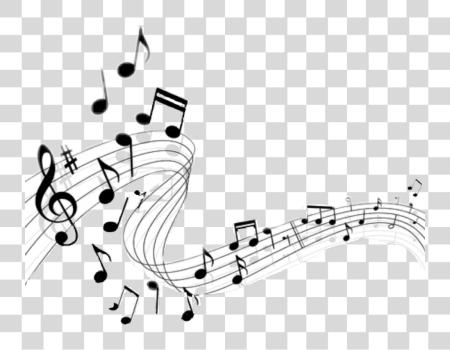 Download Notas Sticker Musical Vector PNG file