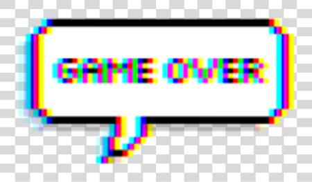 Download Game Gameover Glitch Tumblr Balloon Text Game Over Glitch PNG file