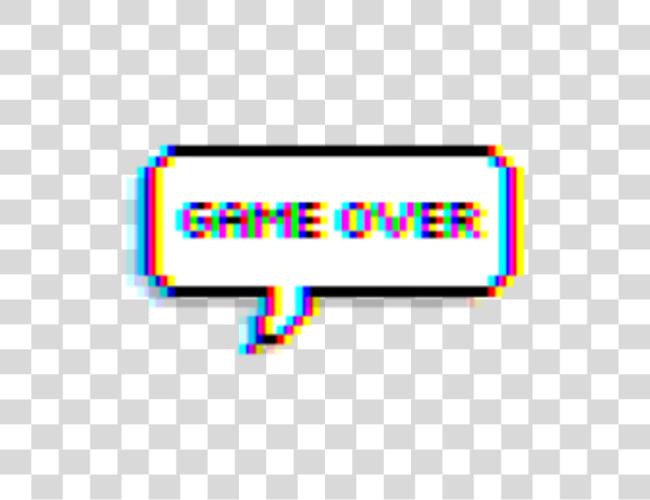 Download Game Gameover Glitch Tumblr Balloon Text Game Over Glitch Clip Art