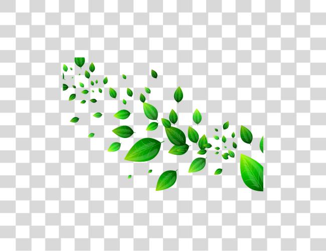 Download Mq Green Leaves Garden Green Falling Border Clip Art