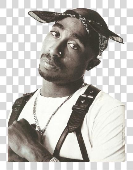 下载 Tupac Shakur Quality 2pac 黑色 和 白色 PNG file