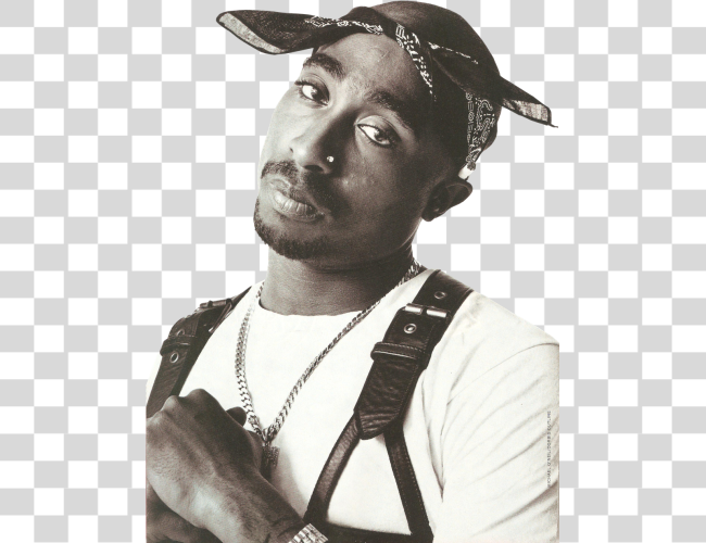 Download Tupac Shakur Quality 2pac Black And White Clip Art