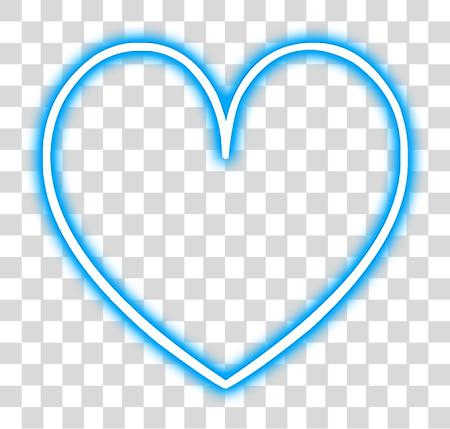 Download corazón amor Neon Snapchat azul Glowing Library Snapchat Neon Stickers PNG file