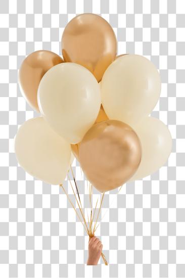 Download Elegant Gold Ivory Party Balloons Balloon Gold Party PNG file