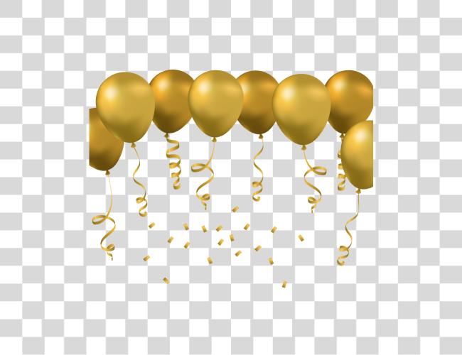 Download Jpg Library For On Mbtskoudsalg Golden Balloons Clip Art