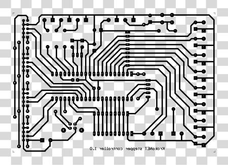 Download Circuit Board Black And White Printed Circuit Board PNG file