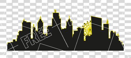 Download City Drawing Minimalist Black One Color Art silhouette PNG file