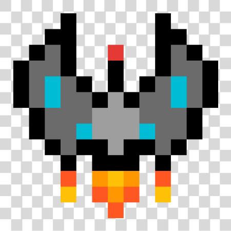 Download Spaceship 8 Bit Heart PNG file