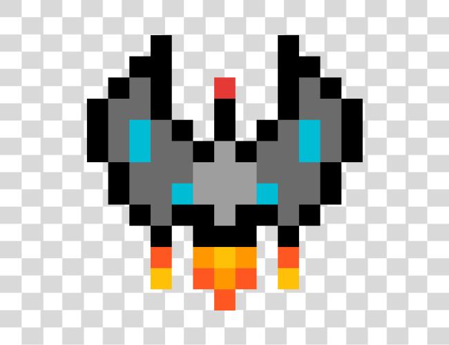 Download Spaceship 8 Bit Heart Clip Art