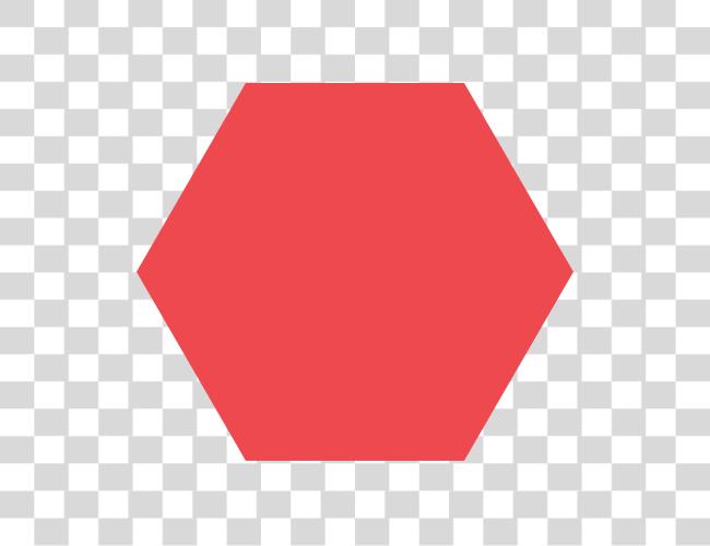 Download Red Hexagon Shape Clip Art