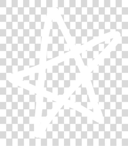 Download estrella doodle blanco PNG file