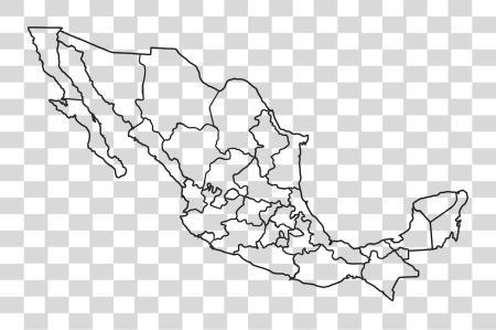 Download Mxico White Mexico Map White PNG file