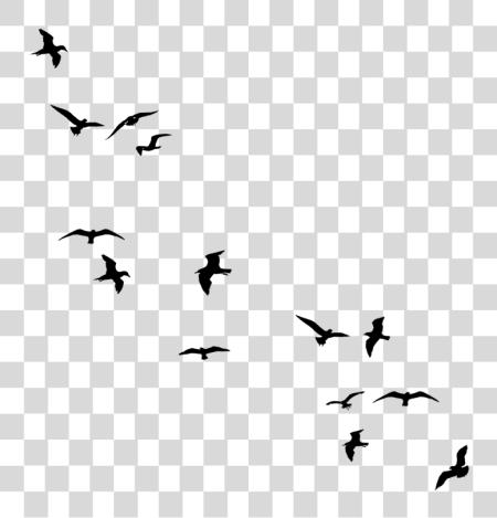 Download Flying Bird Silhouette Birds Flying Away Drawing PNG file