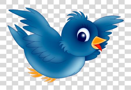 Download Animated Blue Bird Cartoon Blue Bird Flying PNG file