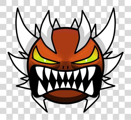 Download Demon Face Geometry Dash Demon Face PNG file