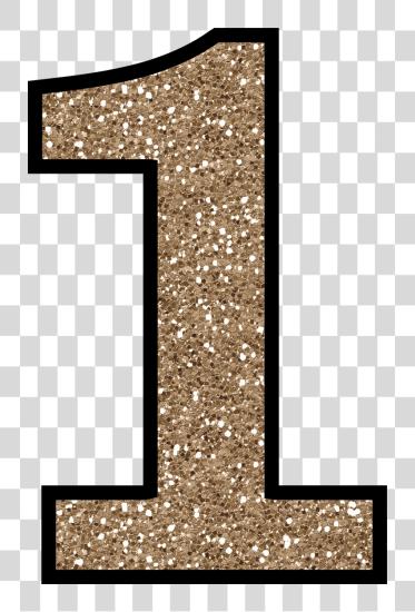 Download 1 Numbers Glitter Number 1 PNG file