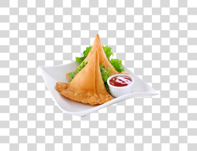 Download Samosa Indian Cuisine Chaat Cuisine Side Dish Aloo Samosa Clip Art