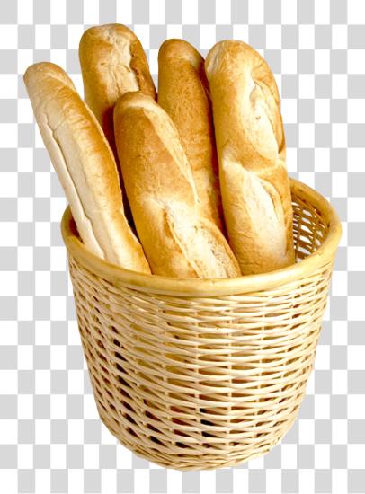 Download French Bread In Basket Image French Baguette PNG file