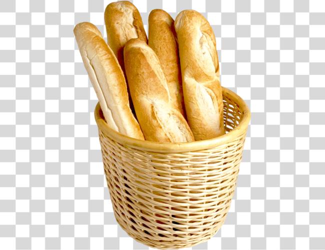 تحميل فرنسي خبز في سلة Image فرنسي Baguette مقطوعة فن