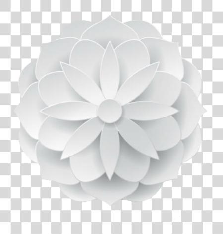 Download flower paperflower decoration element white White Flower PNG file