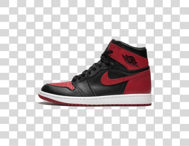 Download Air Jordan Bred Sneaker Air Jordans 1 Retro High Chicago Clip Art