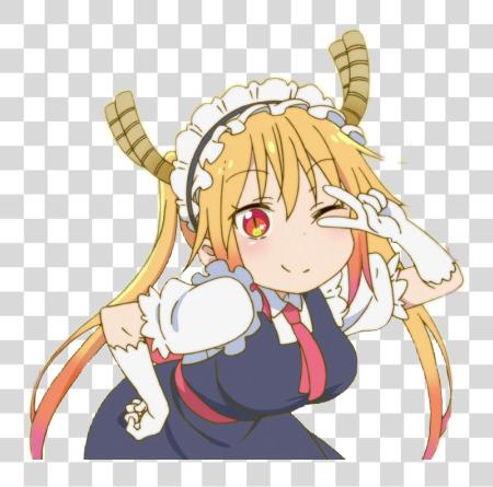 Download Miss Kobayashis Dragon Maid Tohru Chibi PNG file