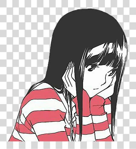 Download Aesthetic Aesthetictumblr Sad Animefreetoedit Aesthetic Sad Anime Girl PNG file