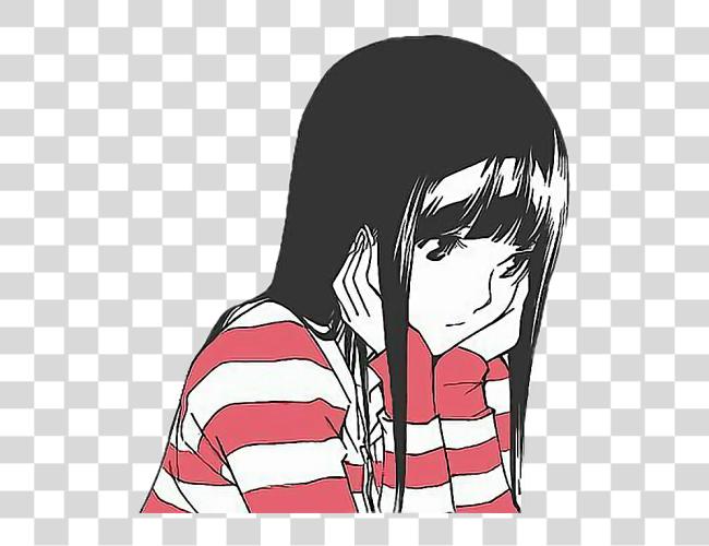 Download Aesthetic Aesthetictumblr Sad Animefreetoedit Aesthetic Sad Anime Girl Clip Art