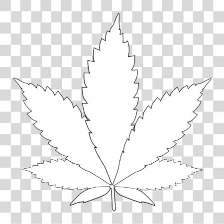 Download Marijuana Black And White Marijuana Leaf PNG file