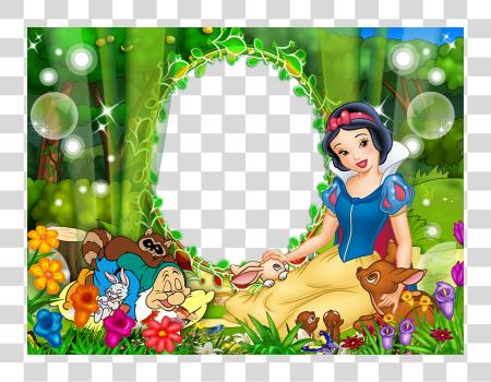 تحميل Picture حدود ديزني Frames عيد ميلاد Frames ثلج أبيض و ال Seven Dwarfs Frame بي ان جي ملف