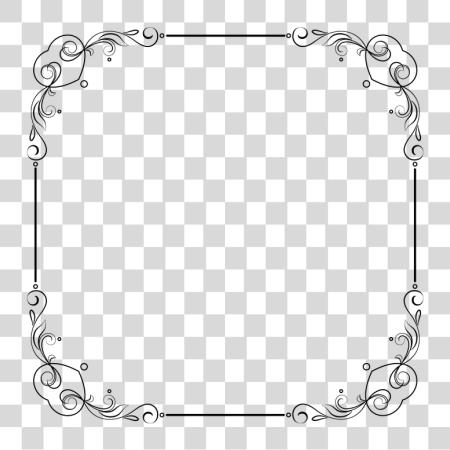 Download White Border Frame Scroll Border PNG file