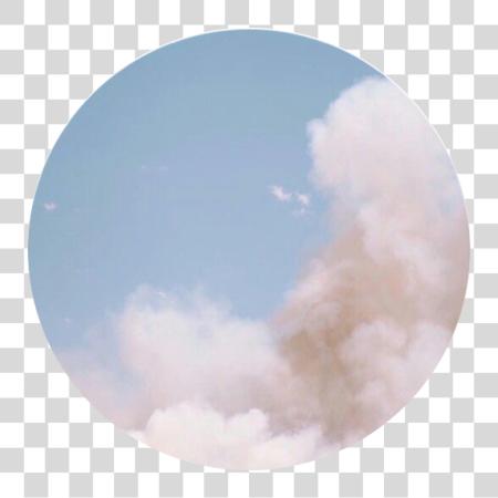 Download aesthetic icon cirlce blue white cloud blueaesthetic Circle PNG file