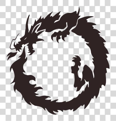 下载 Ouroboros 中文 Dragon Japanese Dragon 繪畫 Dragon In 一个 Circle PNG file