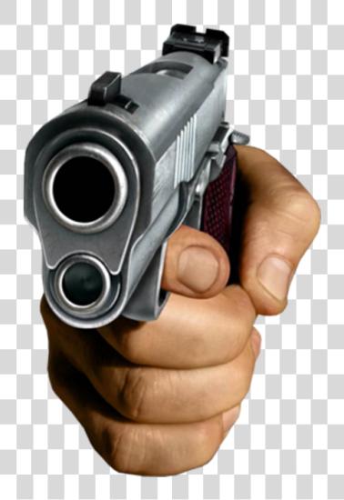 Download Sticker a Use mano con pistola PNG file