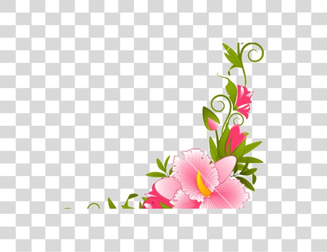 Download Flowers Vectors Music Flower Border Design Clip Art