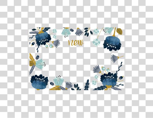 Download Flowers Vectors Train Blue Watercolor Flowers Clip Art