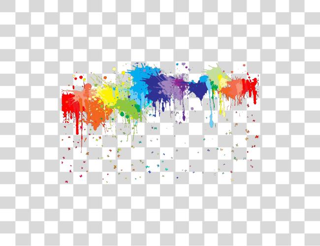 Download Paint Splat Rainbow Paint Splatter Clip Art