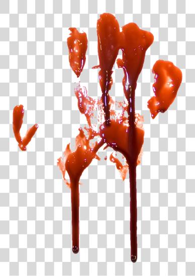 تحميل Sang Realistic Dripping Blood Blood يد Print بي ان جي ملف